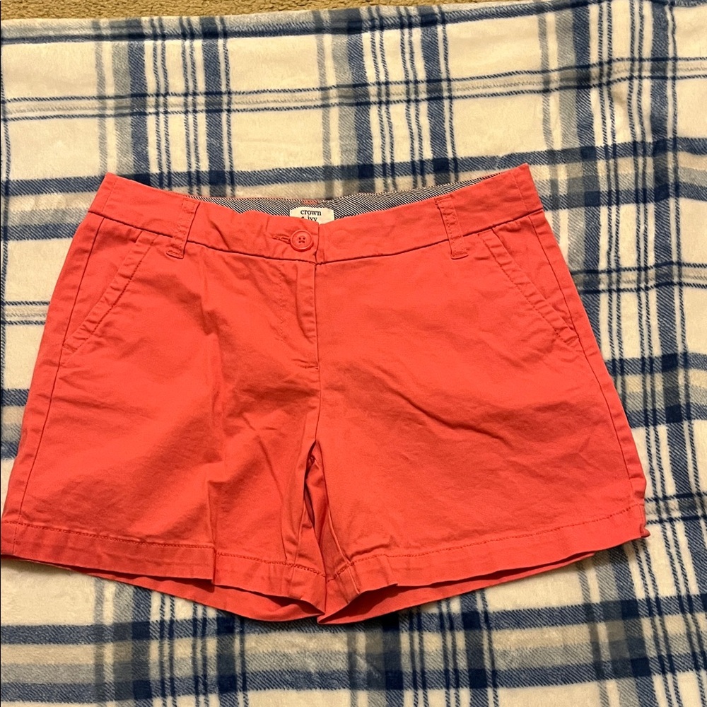 Crown & Ivy Vibrant Coral Women's Shorts